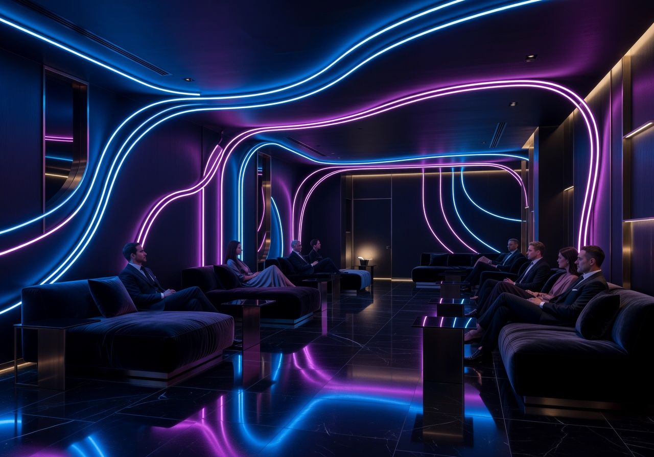 Luxury neon lounge